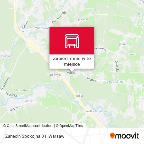 Mapa Żanęcin Spokojna