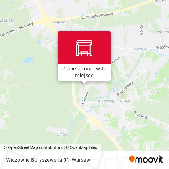 Mapa Wiązowna Boryszewska 01