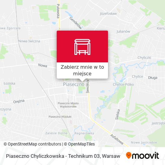 Mapa Piaseczno Chyliczkowska - Technikum 03