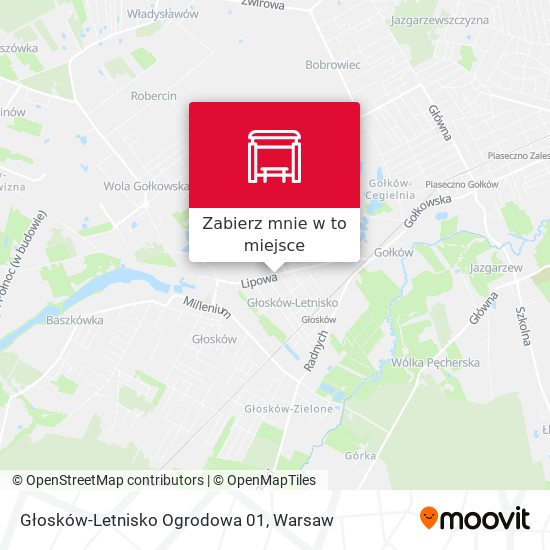 Mapa Głosków-Letnisko Ogrodowa