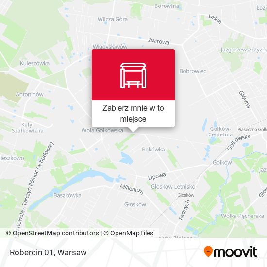 Mapa Wola Gołkowska Robercin