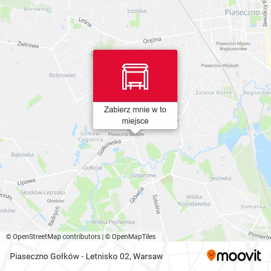 Mapa Piaseczno Gołków-Letnisko