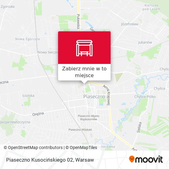 Mapa Piaseczno Kusocińskiego