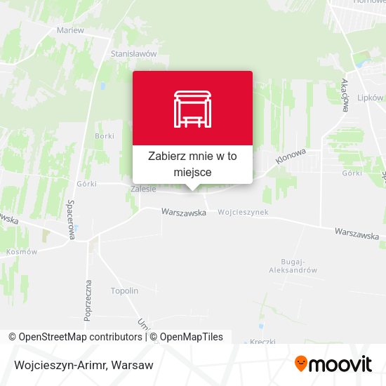 Mapa Wojcieszyn-Arimr