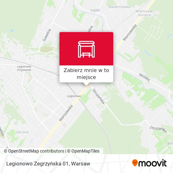 Mapa Legionowo Zegrzyńska