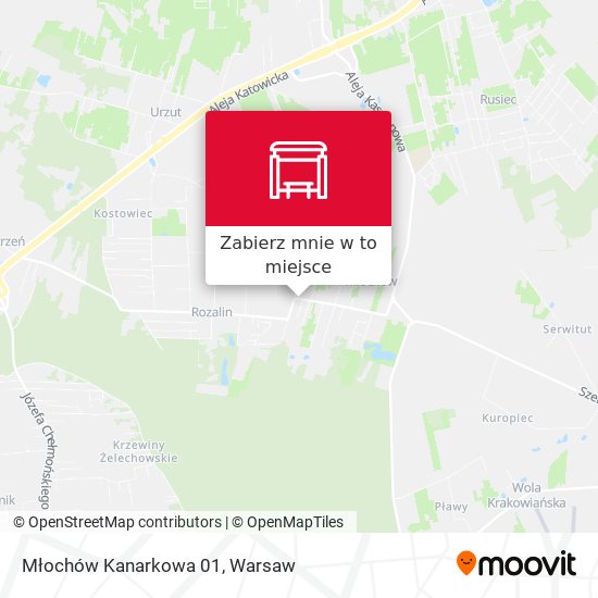 Mapa Młochów Kanarkowa 01