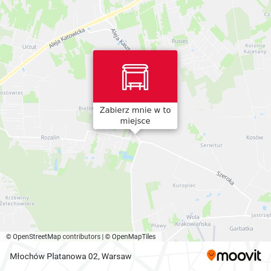 Mapa Młochów Platanowa 02