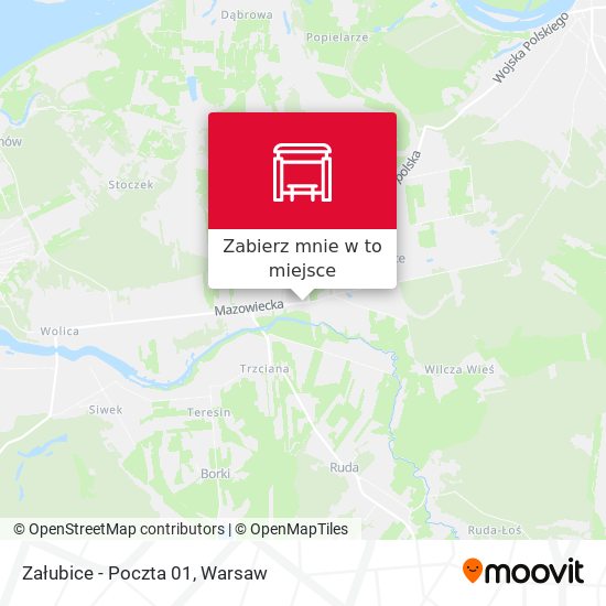 Mapa Załubice-Poczta