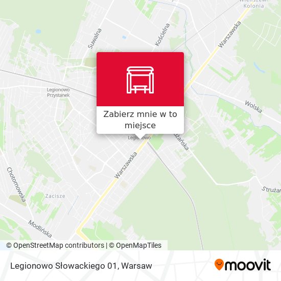 Mapa Legionowo Słowackiego