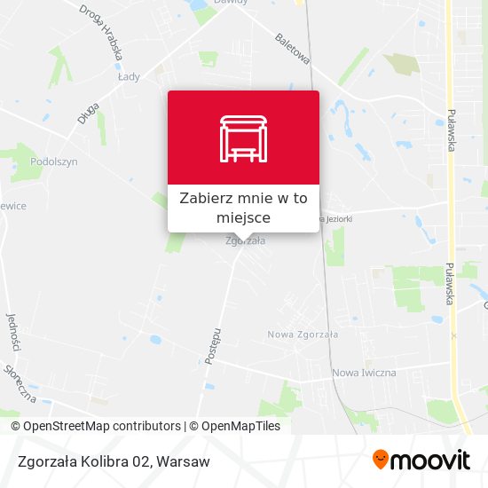 Mapa Zgorzała Kolibra