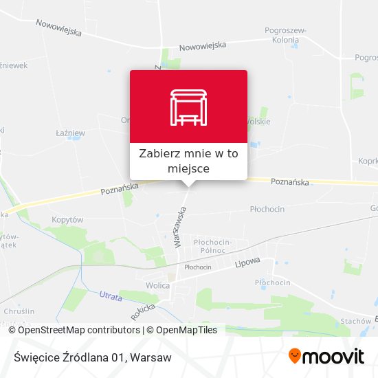 Mapa Święcice Źródlana