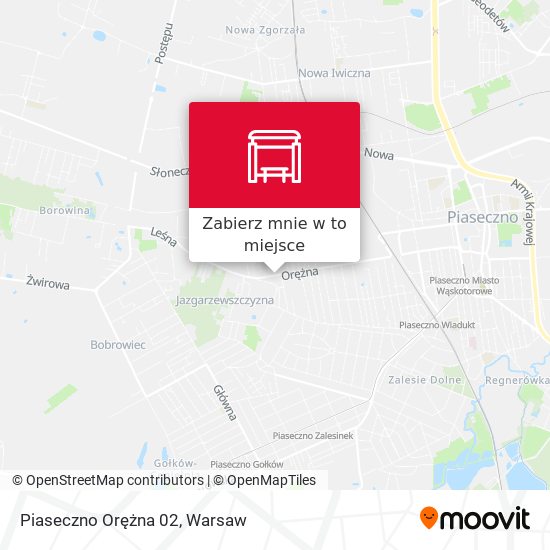 Mapa Piaseczno Orężna