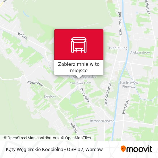 Mapa Kąty Węgierskie Kościelna - OSP 02