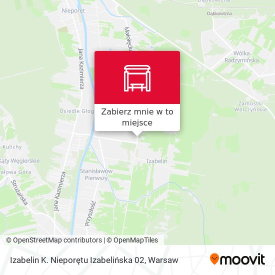 Mapa Izabelin K. Nieporętu Izabelińska 02