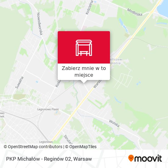 Mapa PKP Michałów - Reginów 02