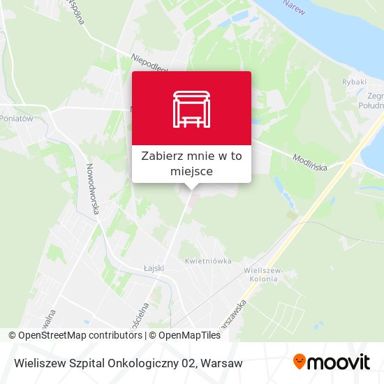 Mapa Wieliszew Szpital Onkologiczny