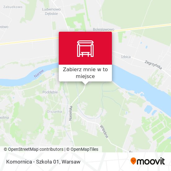 Mapa Komornica-Szkoła