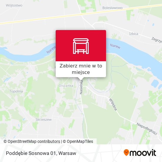 Mapa Poddębie Sosnowa