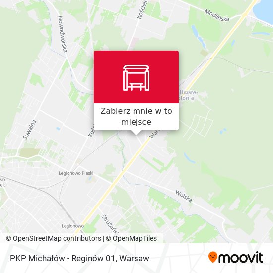 Mapa PKP Michałów - Reginów 01