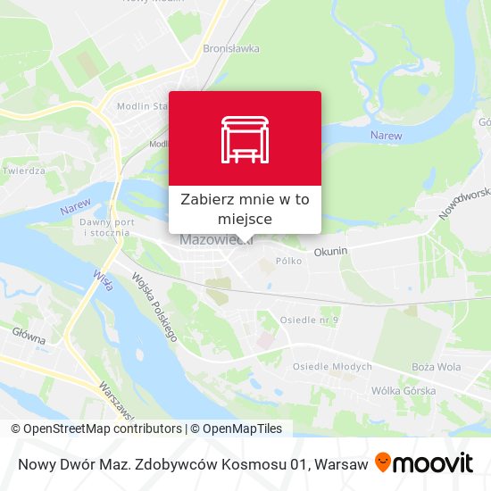 Mapa Nowy Dwór Maz. Zdobywców Kosmosu 01