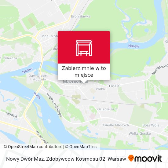 Mapa Nowy Dwór Maz. Zdobywców Kosmosu 02