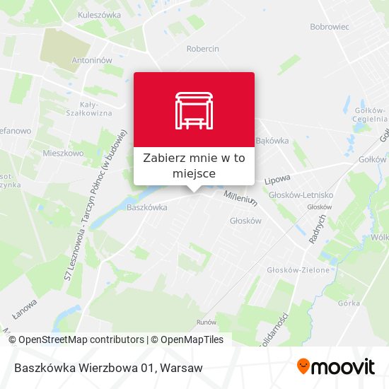 Mapa Baszkówka Wierzbowa