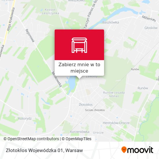 Mapa Złotokłos Wojewódzka