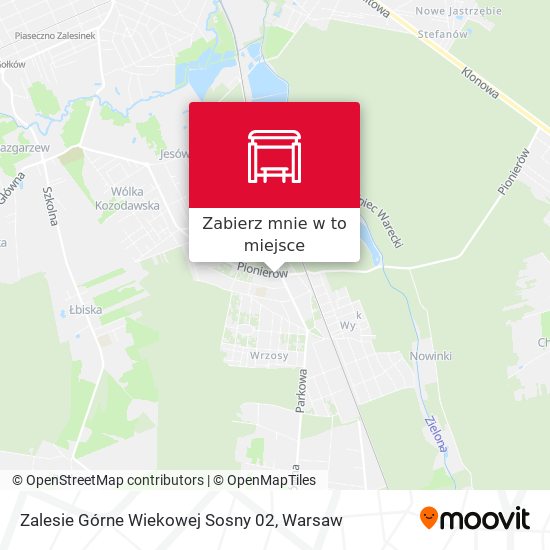 Mapa Zalesie Górne Wiekowej Sosny 02