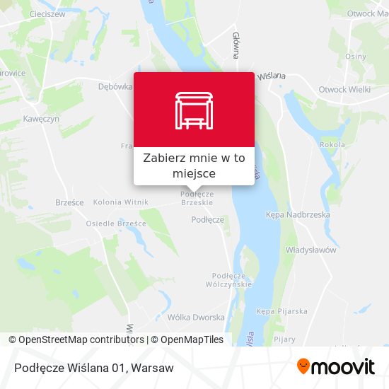 Mapa Podłęcze Wiślana 01