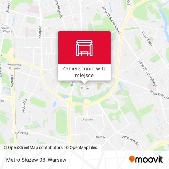 Mapa Metro Służew