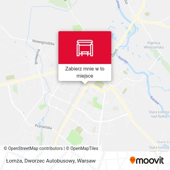 Mapa Łomża, Dworzec Autobusowy