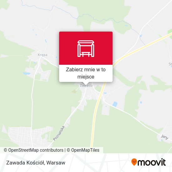 Mapa Zawada Kościół