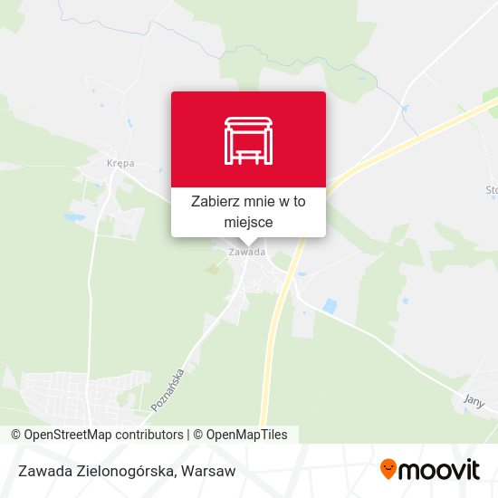 Mapa Zawada Zielonogórska