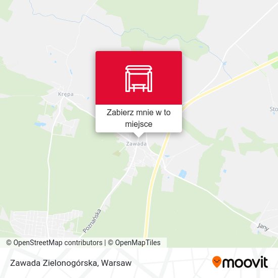 Mapa Zawada Zielonogórska