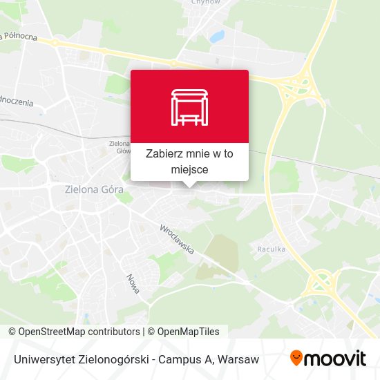 Mapa Uniwersytet Zielonogórski - Campus A