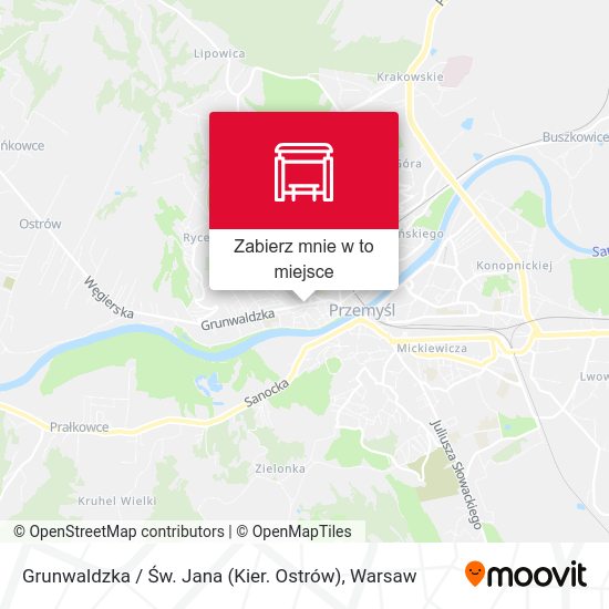 Mapa Grunwaldzka / Św. Jana (Kier. Ostrów)