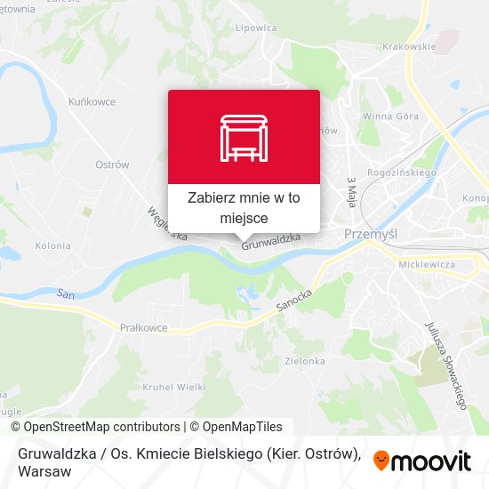 Mapa Gruwaldzka / Os. Kmiecie Bielskiego (Kier. Ostrów)