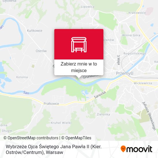 Mapa Wybrzeże Ojca Świętego Jana Pawła II (Kier. Ostrów / Centrum)