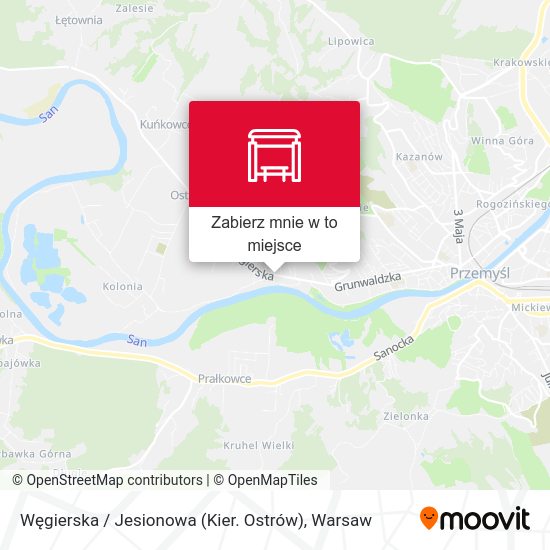 Mapa Węgierska / Jesionowa (Kier. Ostrów)