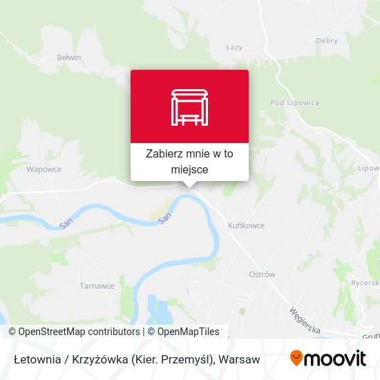 Mapa Łetownia / Krzyżówka (Kier. Przemyśl)