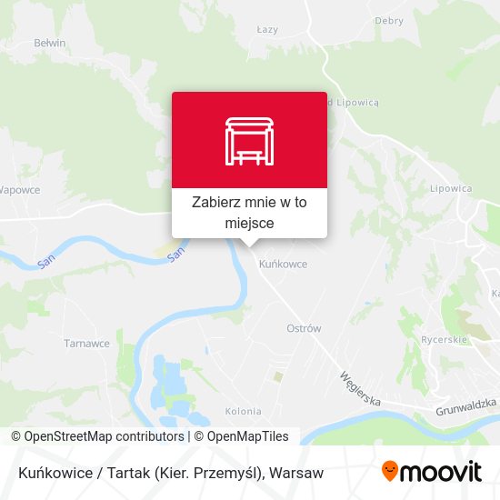 Mapa Kuńkowice / Tartak (Kier. Przemyśl)