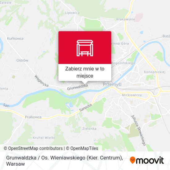 Mapa Grunwaldzka / Os. Wieniawskiego (Kier. Centrum)