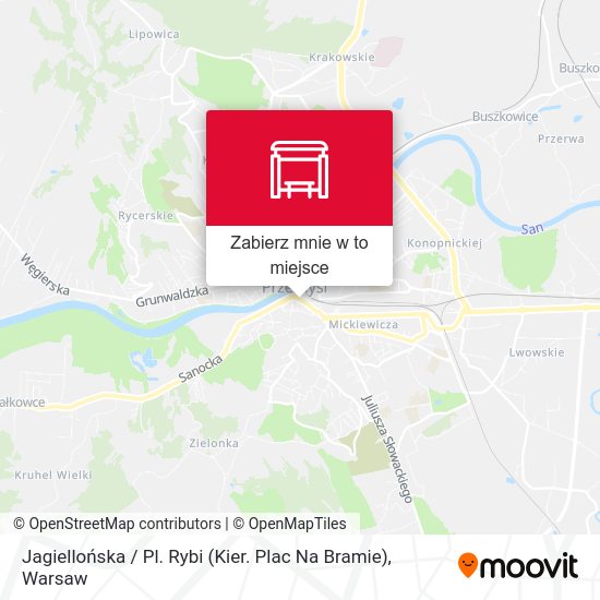 Mapa Jagiellońska / Pl. Rybi (Kier. Plac Na Bramie)