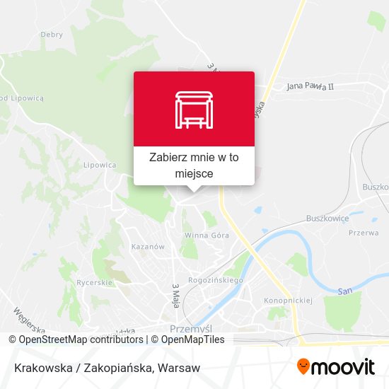 Mapa Krakowska / Zakopiańska