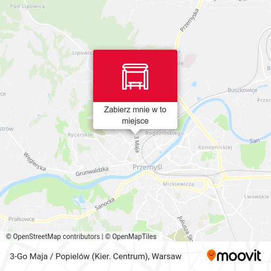 Mapa 3-Go Maja / Popielów (Kier. Centrum)