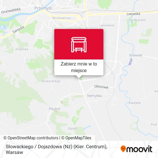 Mapa Słowackiego / Dojazdowa (Nż) (Kier. Centrum)