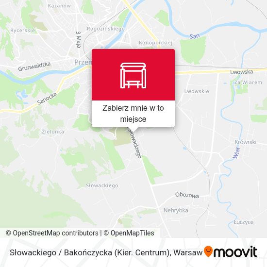 Mapa Słowackiego / Bakończycka (Kier. Centrum)