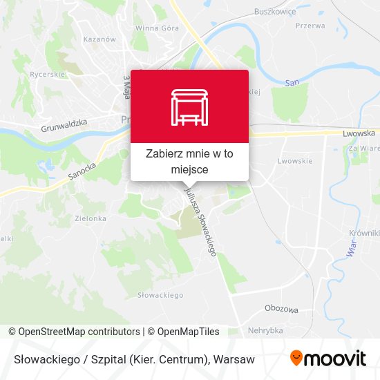 Mapa Słowackiego / Szpital (Kier. Centrum)