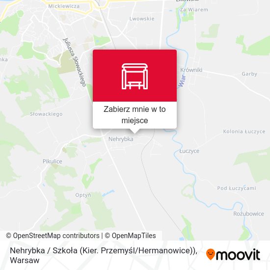 Mapa Nehrybka / Szkoła (Kier. Przemyśl / Hermanowice))