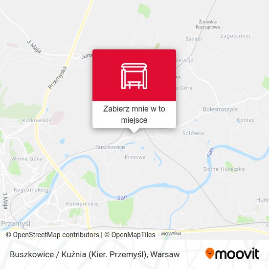 Mapa Buszkowice / Kuźnia (Kier. Przemyśl)